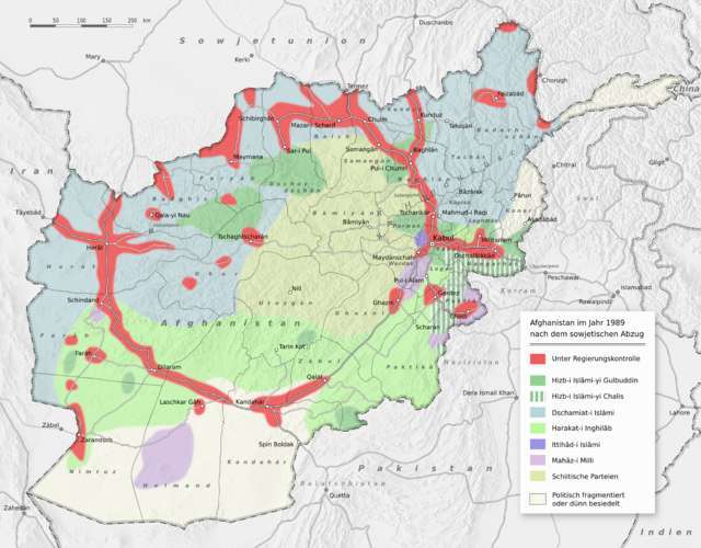 <img src="mappa_guerra_civile.png" alt="mappa dell'Afghanistan durante guerra civile"/>